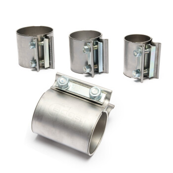 Abgasschelle / Auspuffklemme - lang für 57mm Abgasrohre