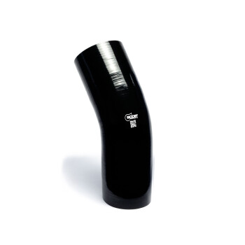 Silikonbogen 45°, 127mm, schwarz