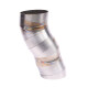 90° Pie Cut with Spigot Female Segment - Norm 2 - Angle Segment 15° - Stainless Steel