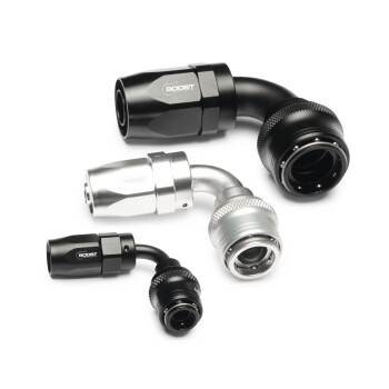 Quick Click Female Hose End -AN - 90°