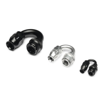 Quick Click Female PTFE Hose End -AN - 180°