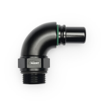 High Flow Quick Click Male Fitting to ORB -AN - 90°