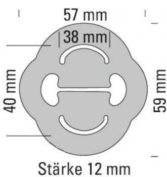 Auspuffgummi Version 5 - 57x59mm