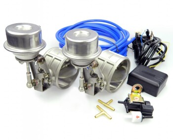 Exhaust Cutout Valve 76mm - Vacuum Controlled - Duplex...