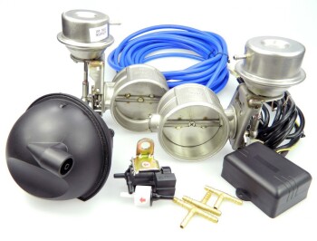 Exhaust Cutout Valve 76mm - Vacuum Controlled - Duplex...