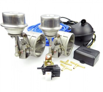 Exhaust Cutout Valve 76mm - Vacuum Controlled - Duplex...