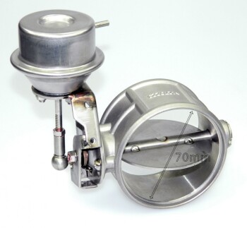 Exhaust Cutout Valve 70mm - Vacuum controlled - Duplex...