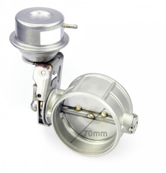 Exhaust Cutout Valve 70mm - Vacuum controlled - Complete System