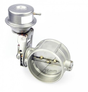 Exhaust Cutout Valve 76mm - Vacuum controlled - Duplex...