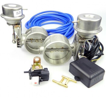 Exhaust Cutout Valve 70mm - Vacuum Controlled - Duplex...