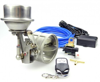 Exhaust Cutout Valve 76mm - Vacuum controlled - Complete System