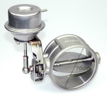 Exhaust Cutout Valve 70mm - Vacuum controlled - Complete System