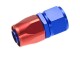 -04 AN / Dash 4 straight swivel-seal female Aluminum hose end - red & blue | RHP