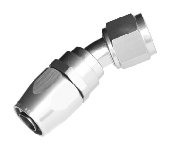 -06 30° female aluminum hose end - clear | RHP