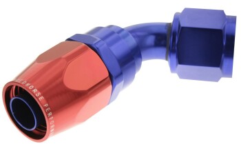 -04 60 deg double swivel hose end-red&blue | RHP