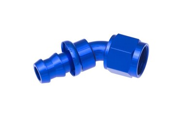 -04 45 degree AN / JIC hose end push lock - blue | RHP