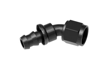 -08 45° AN / JIC hose end push lock - black | RHP