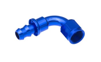 -04 90 degree AN / JIC hose end push lock - blue | RHP