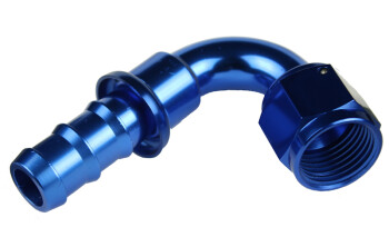 -04 120 degree AN / JIC hose end push lock - blue | RHP