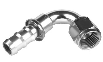 -08 120 degree AN / JIC push lock hose end - clear | RHP