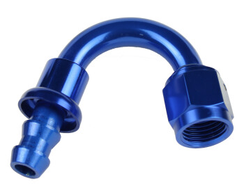 -04 150 degree AN / JIC hose end push lock - blue | RHP
