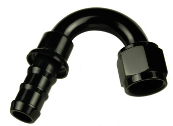 -04 150° AN / JIC hose end push lock - black | RHP