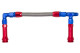 -06 X 7/8-20 Dual Inlet to fit Holley-4150 (center to center 9.3") - Red / Blue | RHP