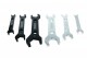 Double-ended alumimun AN wrench - complete set Dash 4 to 16 - silver & black | RHP