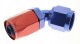 -04 60 deg female aluminum hose end - non-swivel - red&blue | RHP