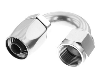 -04 180° female aluminum hose end - non-swivel -...