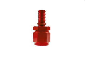 -06 AN Straight Crimp Style Hose End - Red | RHP