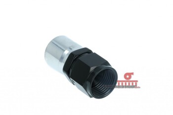 -08 AN Straight Crimp Style Hose End - Black | RHP