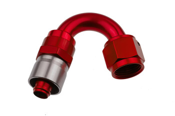 -10 AN 150° Crimp Style Hose End - Red | RHP