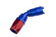 -06 to 5/16" SAE quick disconnect female 45 deg - Red / blue | RHP