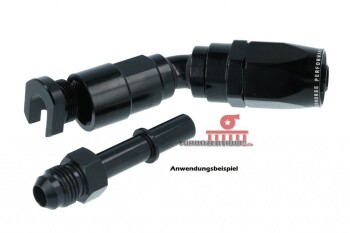 -08 to 3/8" SAE quick disconnect female 45deg - black | RHP