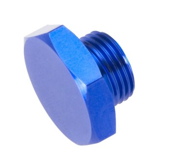 -04 AN / JIC straight thread (o-ring) port plug - blue | RHP