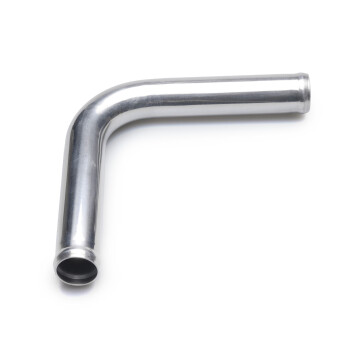 Alubogen 90° mit 38mm Durchmesser,gezogen, poliert