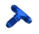 -03 male AN / JIC bulkhead tee (bulkhead on side) - blue | RHP