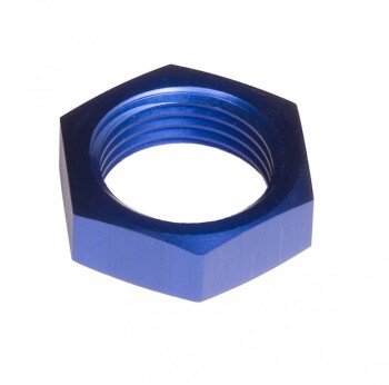 -04 AN / JIC aluminum bulkhead nut - blue - 2 / pkg | RHP