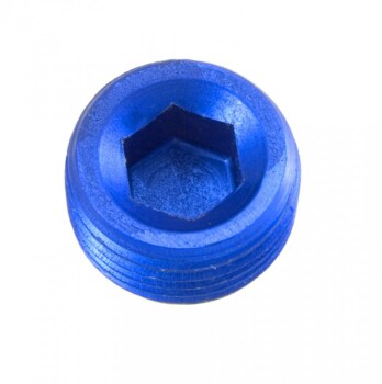 1/8" NPT Verschluss Schraube Stopfen blau - 2 Stk...