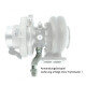 Oil return flange Garrett GTX / G-series / GT-R / BorgWarner EFR - pipe flexible short version