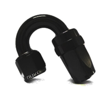 Hose Fitting / -08 AN / Dash 8 / 180° / Black