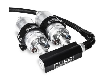Fuel Surge Tank / Dual Universal Bracket, Bosch inserts included | Nuke Performance