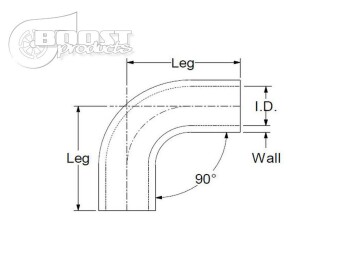 Silicone Elbow 90°, 57mm, Black