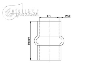 Silikon Wulstverbinder 1fach, 60mm, schwarz | BOOST products
