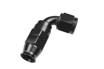 Dash 4 / -04 AN PTFE reusable hose end - black / 90 °...