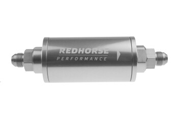 6" Cylindrical In-Line Race Fuel Filter - 10 AN -...