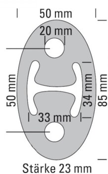 Exhaust Rubber Mount Version 3 - 50x85mm