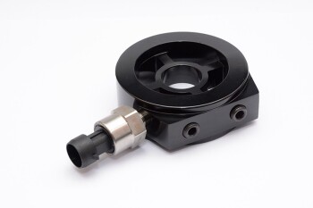 Oil filter adapter plate kit for oil sensors