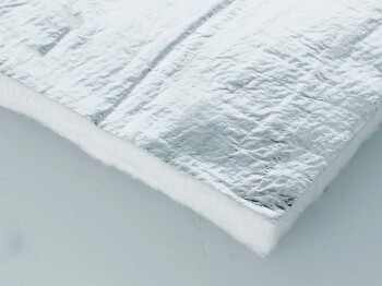 Hitzeschutz - Glasfasermatte mit Alubeschichtung 15mm - 60x90cm